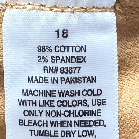 a.n.a. Women's Stretch High-Rise Straight Brown Sugar Corduroy Pants Size 18 NWT - Picture 7 of 11